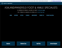 Tablet Screenshot of amfootandanklespecialists.com